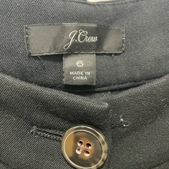 J.Crew Slim-fit full-length trouser pant size 6 in black - Picture 2 of 3